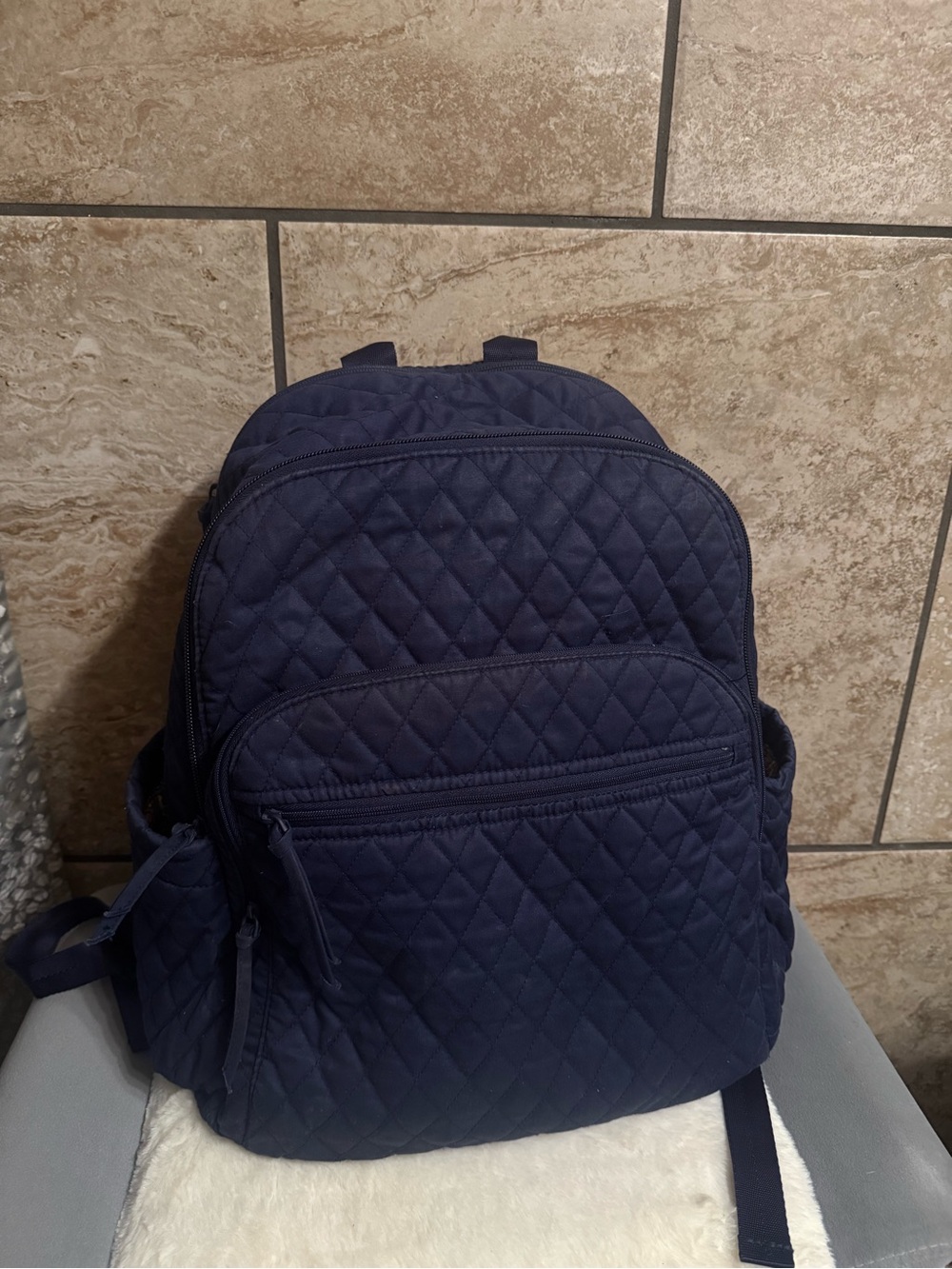 BNWOT vera bradley large Quilted Navy Men’s Backpack - Stylish Everyday Carry